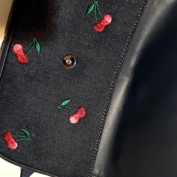 Kate Spade Blue Jean Crossbody Bag with Cherry Embroidery - Picture 14 of 17